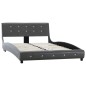 Bett mit Matratze Grau Kunstleder 120 × 200 cm Bett mit Matratze Grau Kunstleder 120 × 200 cm