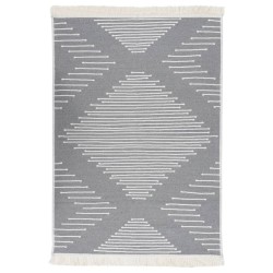 vidaXL Teppich Dunkelgrau 160x230 cm Baumwolle