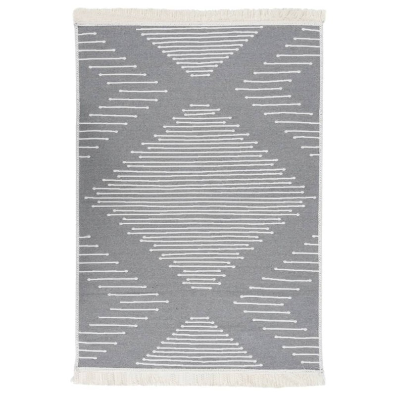 vidaXL Teppich Dunkelgrau 160x230 cm Baumwolle vidaXL Teppich Dunkelgrau 160x230 cm Baumwolle