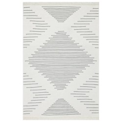 vidaXL Teppich Dunkelgrau 160x230 cm Baumwolle