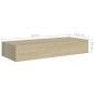vidaXL Wand-Schubladenregale 2 Stk. Eichenoptik 60x23,5x10 cm MDF vidaXL Wand-Schubladenregale 2 Stk. Eichenoptik 60x23,5x10 cm MDF