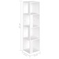 vidaXL Eckregal Weiß 33x33x132 cm Holzwerkstoff vidaXL Eckregal Weiß 33x33x132 cm Holzwerkstoff