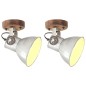 vidaXL Wand-/Deckenlampen Industriestil 2 Stk. Silbern 20x25 cm E27 vidaXL Wand-/Deckenlampen Industriestil 2 Stk. Silbern 20x25 cm E27