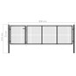 vidaXL Gartentor Stahl 350 x 75 cm Anthrazit vidaXL Gartentor Stahl 350 x 75 cm Anthrazit