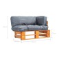 Garten-Palettensofa mit Grauen Kissen Kiefernholz Garten-Palettensofa mit Grauen Kissen Kiefernholz