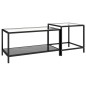 vidaXL Beistelltische 2 Stk. Hartglas Schwarz vidaXL Beistelltische 2 Stk. Hartglas Schwarz