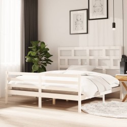 vidaXL Massivholzbett Weiß 180x200 cm