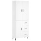 Highboard Weiß 69,5x34x180 cm Holzwerkstoff Highboard Weiß 69,5x34x180 cm Holzwerkstoff