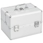vidaXL Kosmetikkoffer 22x30x21 cm Silbern Aluminium vidaXL Kosmetikkoffer 22x30x21 cm Silbern Aluminium