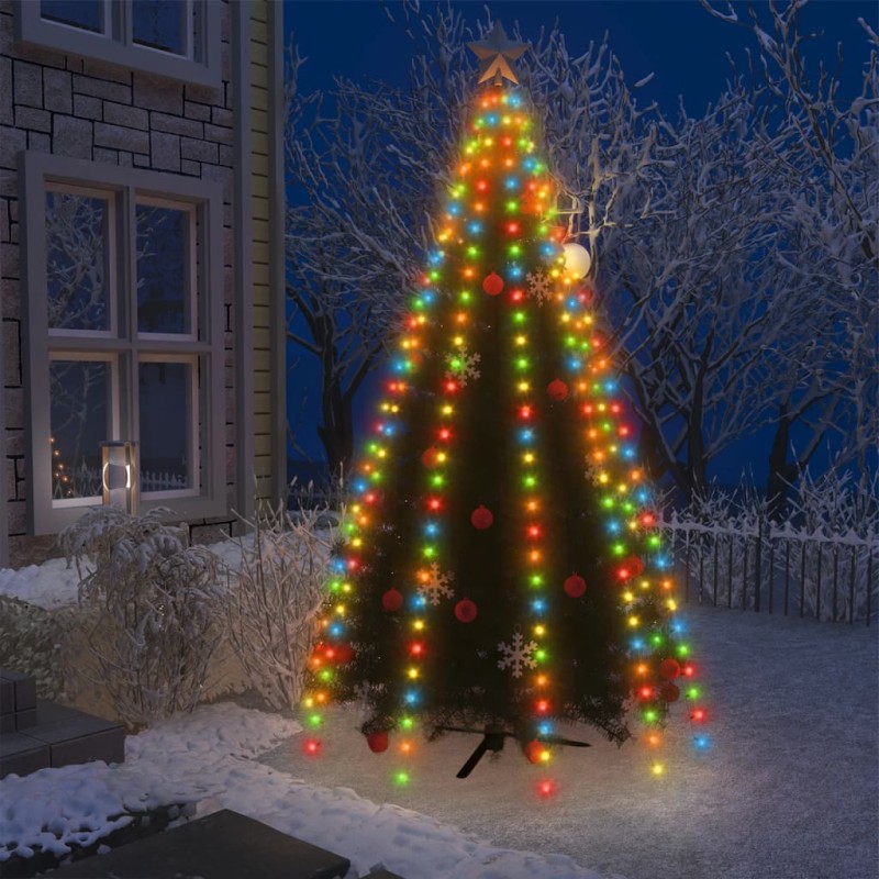vidaXL Weihnachtsbaum-Lichternetz mit 250 LEDs Mehrfarbig 250 cm vidaXL Weihnachtsbaum-Lichternetz mit 250 LEDs Mehrfarbig 250 cm