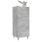 vidaXL Sideboard Betongrau 34,5x34x90 cm Holzwerkstoff vidaXL Sideboard Betongrau 34,5x34x90 cm Holzwerkstoff