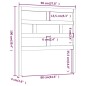 vidaXL Kopfteil Honigbraun 96x4x100 cm Massivholz Kiefer