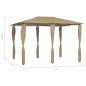 vidaXL Pavillon mit Pfostenabdeckungen 3x4x2,6 m Taupe 160 g/m² vidaXL Pavillon mit Pfostenabdeckungen 3x4x2,6 m Taupe 160 g/m²