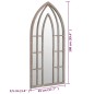 vidaXL Gartenspiegel Sand 100x45 cm Eisen vidaXL Gartenspiegel Sand 100x45 cm Eisen