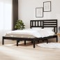 vidaXL Massivholzbett Schwarz Kiefer 140x200 cm vidaXL Massivholzbett Schwarz Kiefer 140x200 cm