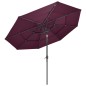 vidaXL Sonnenschirm mit Aluminium-Mast 3-lagig Bordeauxrot 3 m vidaXL Sonnenschirm mit Aluminium-Mast 3-lagig Bordeauxrot 3 m