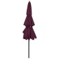 vidaXL Sonnenschirm mit Aluminium-Mast 3-lagig Bordeauxrot 3 m vidaXL Sonnenschirm mit Aluminium-Mast 3-lagig Bordeauxrot 3 m