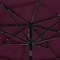 vidaXL Sonnenschirm mit Aluminium-Mast 3-lagig Bordeauxrot 3 m vidaXL Sonnenschirm mit Aluminium-Mast 3-lagig Bordeauxrot 3 m