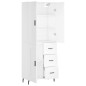 Highboard Weiß 69,5x34x180 cm Holzwerkstoff Highboard Weiß 69,5x34x180 cm Holzwerkstoff