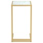vidaXL Computer-Beistelltisch Weiß Marmor 50x35x65 cm Hartglas vidaXL Computer-Beistelltisch Weiß Marmor 50x35x65 cm Hartglas