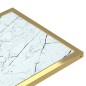 vidaXL Computer-Beistelltisch Weiß Marmor 50x35x65 cm Hartglas vidaXL Computer-Beistelltisch Weiß Marmor 50x35x65 cm Hartglas