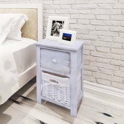 vidaXL Nachttische 2 Stk. Holz Weiß 