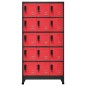 vidaXL Schließfachschrank Anthrazit und Rot 90x40x180 cm Stahl vidaXL Schließfachschrank Anthrazit und Rot 90x40x180 cm Stahl