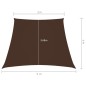 vidaXL Sonnensegel Oxford-Gewebe Trapezförmig 3/5x4 m Braun vidaXL Sonnensegel Oxford-Gewebe Trapezförmig 3/5x4 m Braun