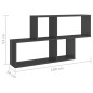 vidaXL Wandregal Hochglanz-Grau 100x18x53 cm Holzwerkstoff vidaXL Wandregal Hochglanz-Grau 100x18x53 cm Holzwerkstoff