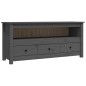 vidaXL TV-Schrank Grau 114x35x52 cm Massivholz Kiefer vidaXL TV-Schrank Grau 114x35x52 cm Massivholz Kiefer