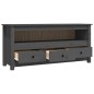 vidaXL TV-Schrank Grau 114x35x52 cm Massivholz Kiefer vidaXL TV-Schrank Grau 114x35x52 cm Massivholz Kiefer