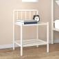 vidaXL Nachttisch Weiß Transparent 45x34,5x62,5 cm Metall und Glas vidaXL Nachttisch Weiß Transparent 45x34,5x62,5 cm Metall und Glas