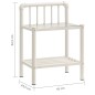 vidaXL Nachttisch Weiß Transparent 45x34,5x62,5 cm Metall und Glas vidaXL Nachttisch Weiß Transparent 45x34,5x62,5 cm Metall und Glas