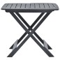 vidaXL Gartentisch Klappbar Anthrazit 79 x 72 x 70 cm Kunststoff vidaXL Gartentisch Klappbar Anthrazit 79 x 72 x 70 cm Kunststoff