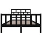 vidaXL Massivholzbett Schwarz Kiefer 150x200 cm vidaXL Massivholzbett Schwarz Kiefer 150x200 cm