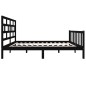 vidaXL Massivholzbett Schwarz Kiefer 150x200 cm vidaXL Massivholzbett Schwarz Kiefer 150x200 cm