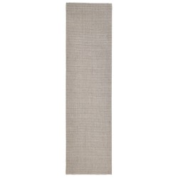 vidaXL Teppich Natur Sisal 80x300 cm Sandfarbe