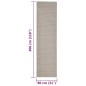 vidaXL Teppich Natur Sisal 80x300 cm Sandfarbe vidaXL Teppich Natur Sisal 80x300 cm Sandfarbe