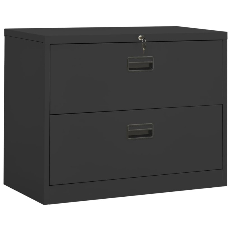 vidaXL Aktenschrank Anthrazit 90x46x72,5 cm Stahl vidaXL Aktenschrank Anthrazit 90x46x72,5 cm Stahl