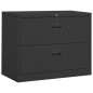 vidaXL Aktenschrank Anthrazit 90x46x72,5 cm Stahl vidaXL Aktenschrank Anthrazit 90x46x72,5 cm Stahl