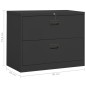 vidaXL Aktenschrank Anthrazit 90x46x72,5 cm Stahl vidaXL Aktenschrank Anthrazit 90x46x72,5 cm Stahl