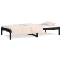 vidaXL Tagesbett Schwarz 90x200 cm Massivholz Kiefer vidaXL Tagesbett Schwarz 90x200 cm Massivholz Kiefer