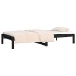 vidaXL Tagesbett Schwarz 90x200 cm Massivholz Kiefer vidaXL Tagesbett Schwarz 90x200 cm Massivholz Kiefer