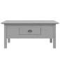 vidaXL Couchtisch BODO Grau 100x55x46 cm Massivholz Kiefer vidaXL Couchtisch BODO Grau 100x55x46 cm Massivholz Kiefer