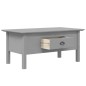 vidaXL Couchtisch BODO Grau 100x55x46 cm Massivholz Kiefer vidaXL Couchtisch BODO Grau 100x55x46 cm Massivholz Kiefer