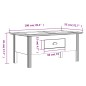 vidaXL Couchtisch BODO Grau 100x55x46 cm Massivholz Kiefer vidaXL Couchtisch BODO Grau 100x55x46 cm Massivholz Kiefer