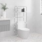vidaXL Toilettenregal 2 Ablagen Grau 53,5x28x143 cm Eisen vidaXL Toilettenregal 2 Ablagen Grau 53,5x28x143 cm Eisen