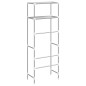 vidaXL Toilettenregal 2 Ablagen Grau 53,5x28x143 cm Eisen vidaXL Toilettenregal 2 Ablagen Grau 53,5x28x143 cm Eisen