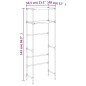 vidaXL Toilettenregal 2 Ablagen Grau 53,5x28x143 cm Eisen vidaXL Toilettenregal 2 Ablagen Grau 53,5x28x143 cm Eisen