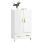 vidaXL Highboard Hochglanz-Weiß 69,5x31x115 cm Holzwerkstoff vidaXL Highboard Hochglanz-Weiß 69,5x31x115 cm Holzwerkstoff